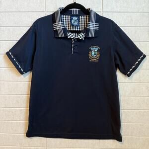 Old St Andrews The Old Course Golf Polo‎ Shirt Navy Plaid - M